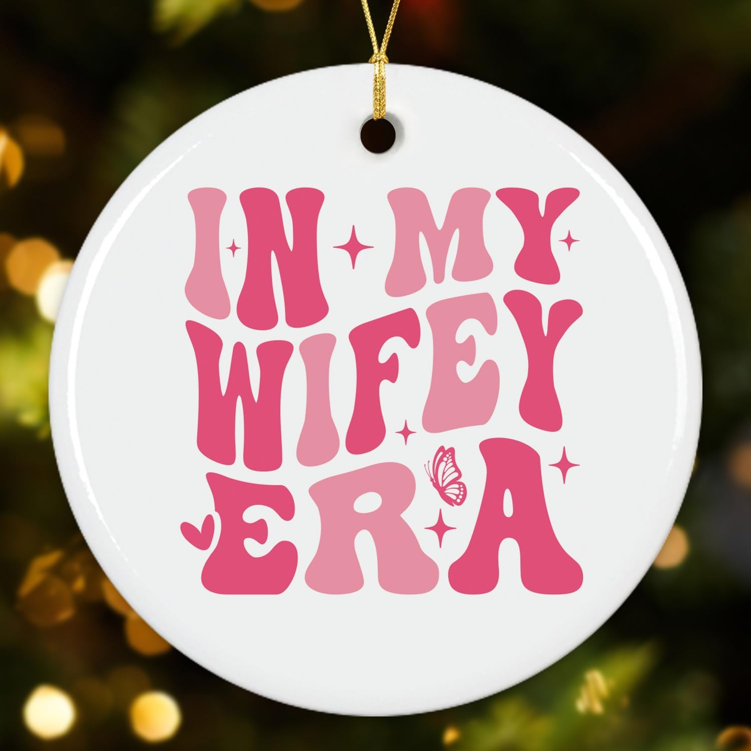 In My Wifey Era - Ceramic Christmas Ornament