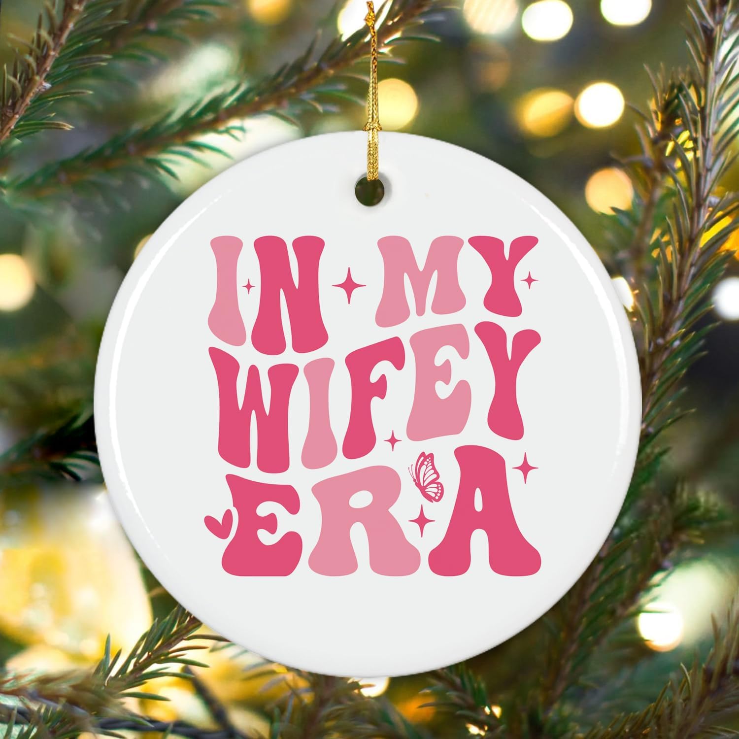 In My Wifey Era - Ceramic Christmas Ornament