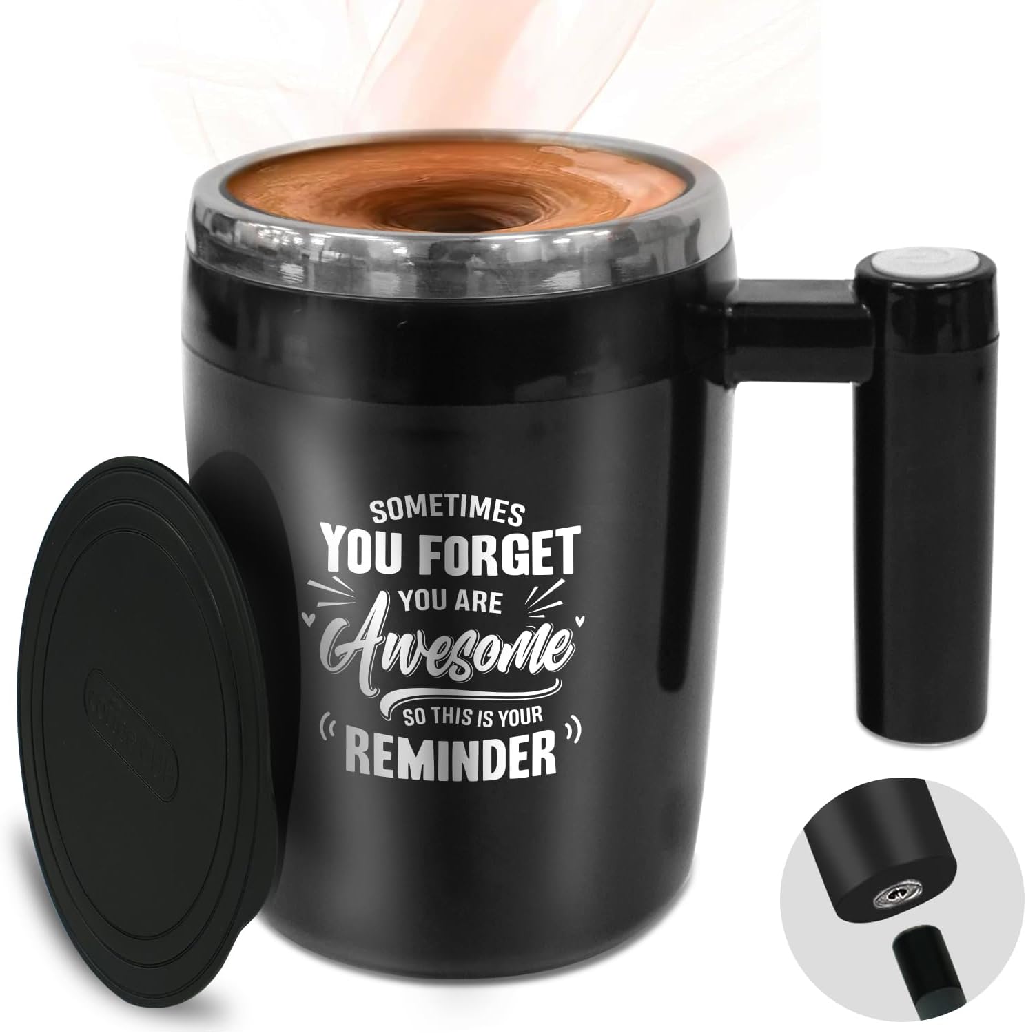 Sometimes You Forget You Are Awesome - 14 Oz Self Stirring Mug - Gifts For Nurse, Teacher, Boss, Coworker