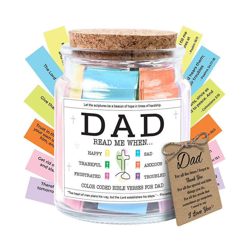 Dad Read Me When... - Bible Jar for Dad with 92 Bible Verses