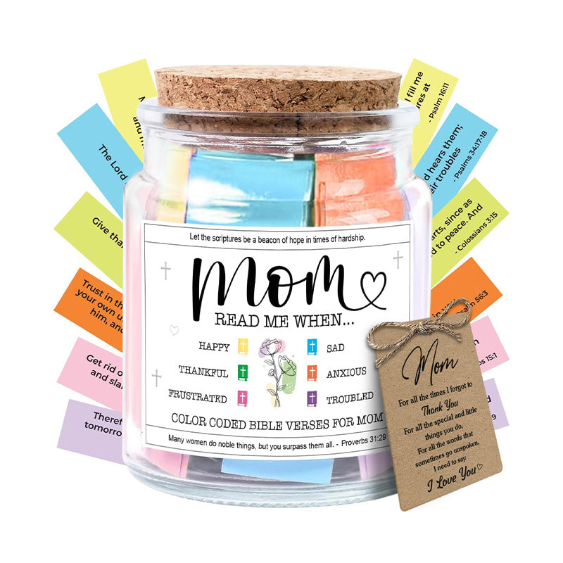 Mom Read Me When... - Bible Jar with 92 Bible Verses