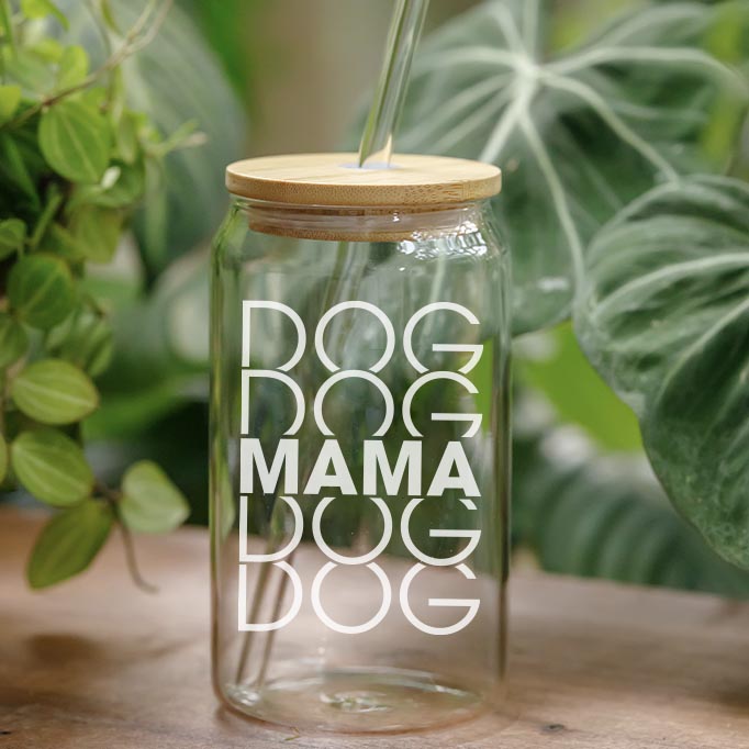 Dog Mama - 16 Oz Coffee Glass