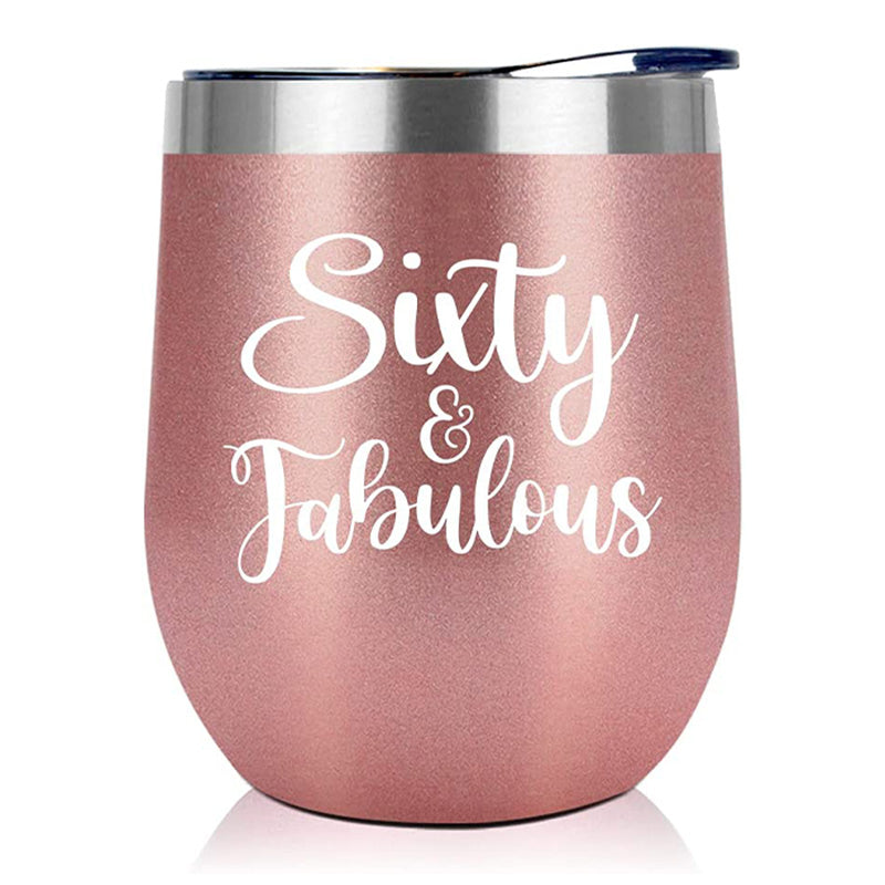 Sixty & Fabulous - 12 Oz Wine Tumbler