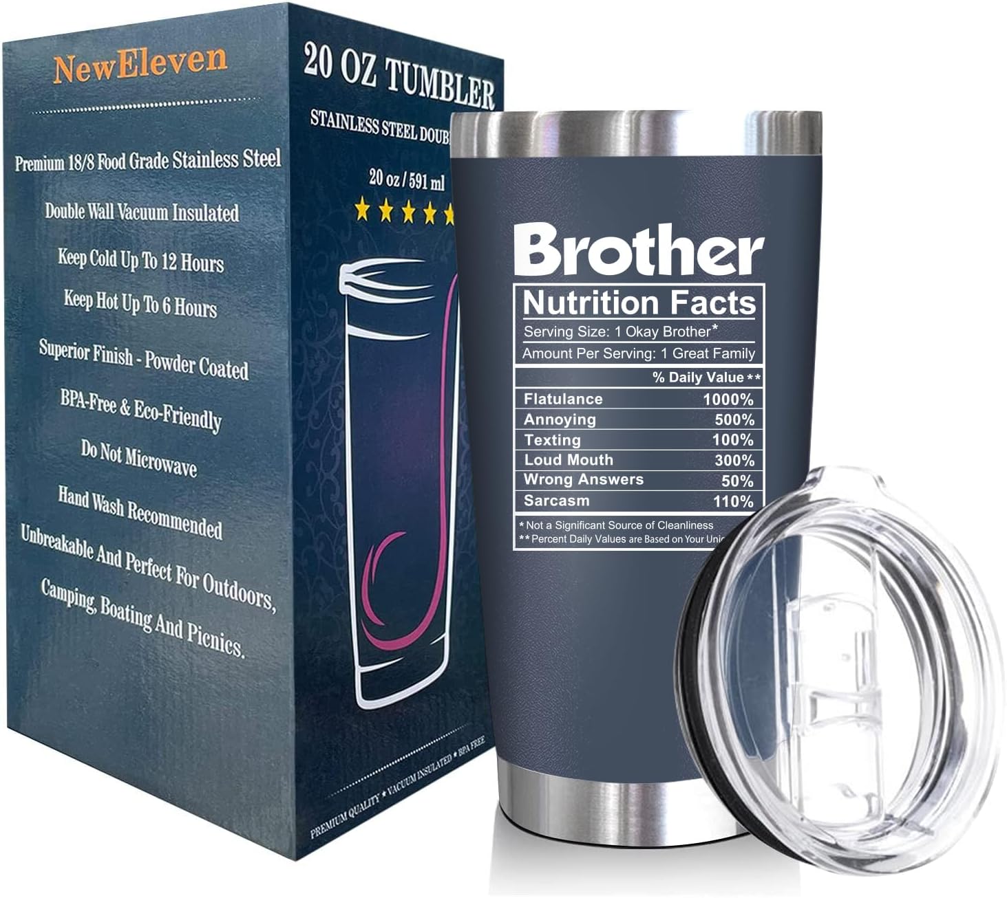 Being My Brother - Brother Nutrition Facts - 20 Oz Tumbler