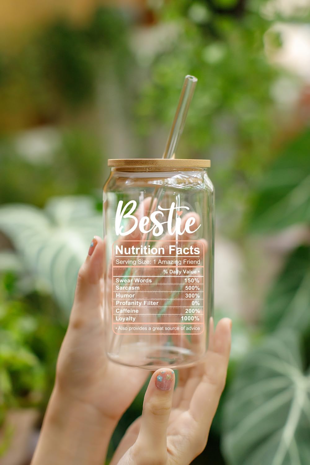 Bestie + Bestie Nutri - 16 Oz Coffee Glass