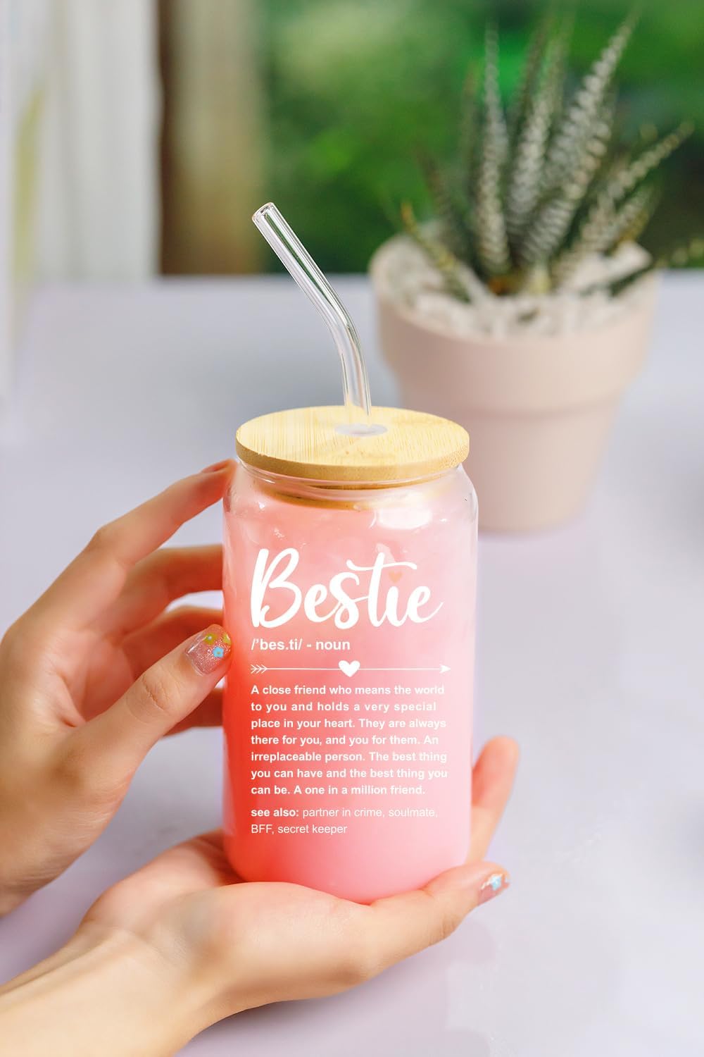 Bestie + Bestie Nutri - 16 Oz Coffee Glass