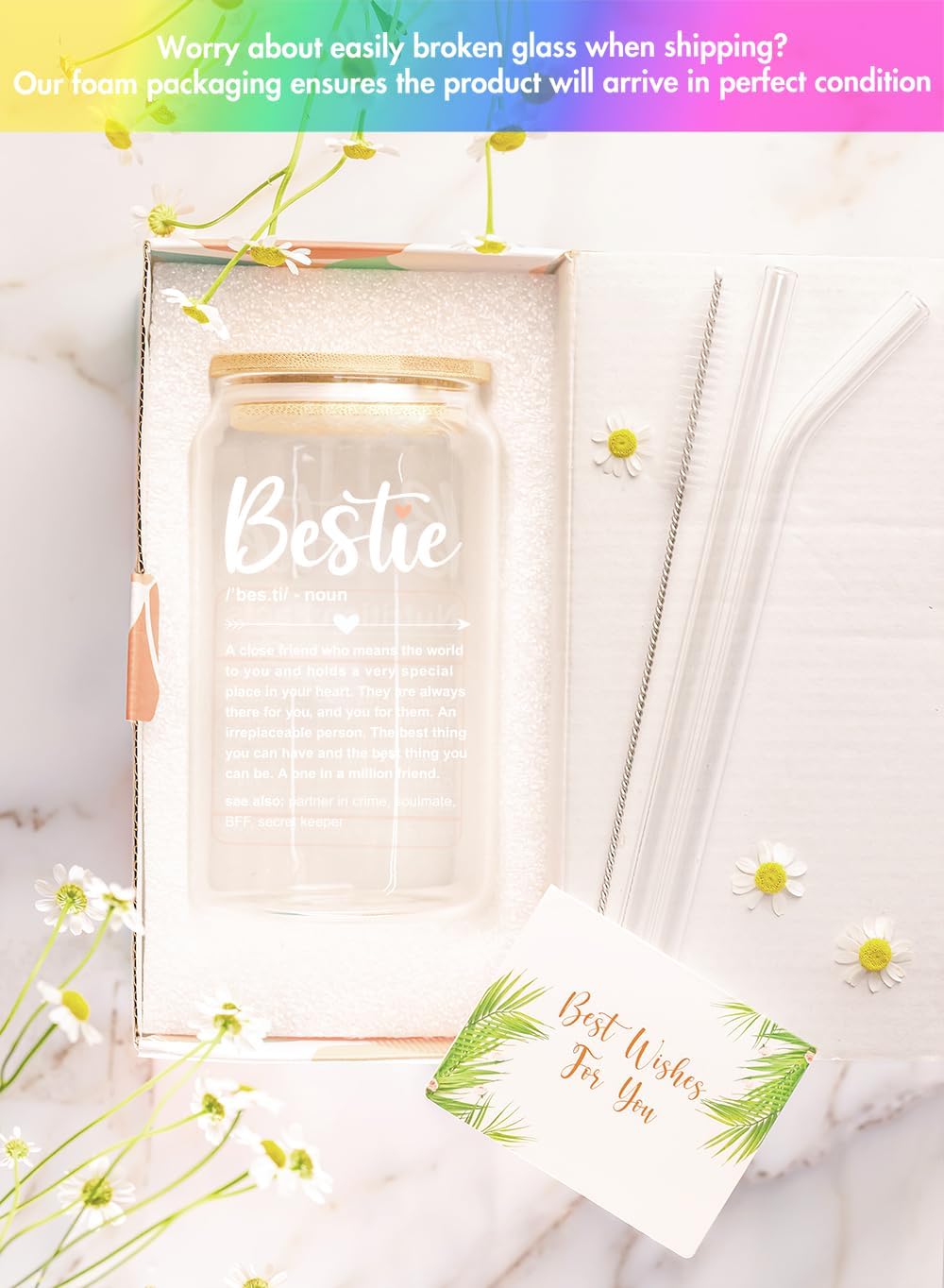 Bestie + Bestie Nutri - 16 Oz Coffee Glass