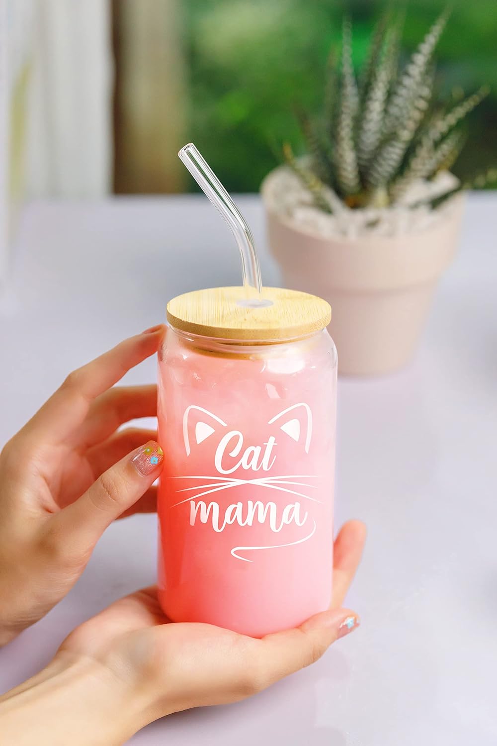 Cat Mama - 16 Oz Coffee Glass