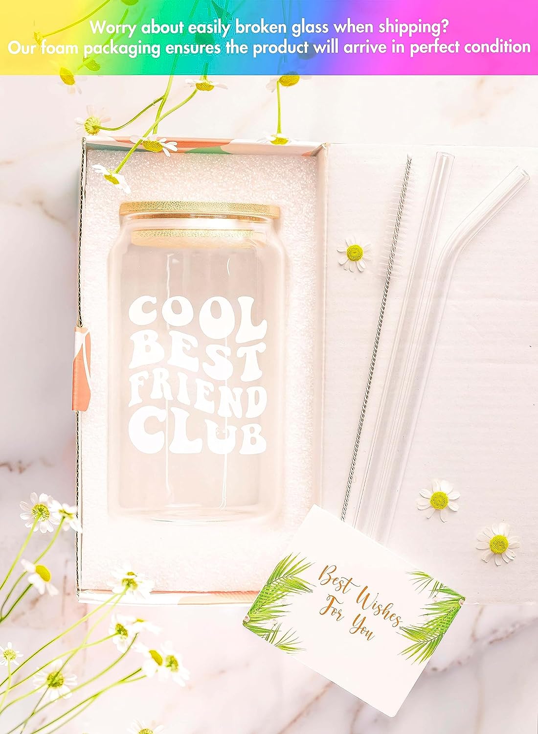 Cool Best Friend Club - 16 Oz Coffee Glass