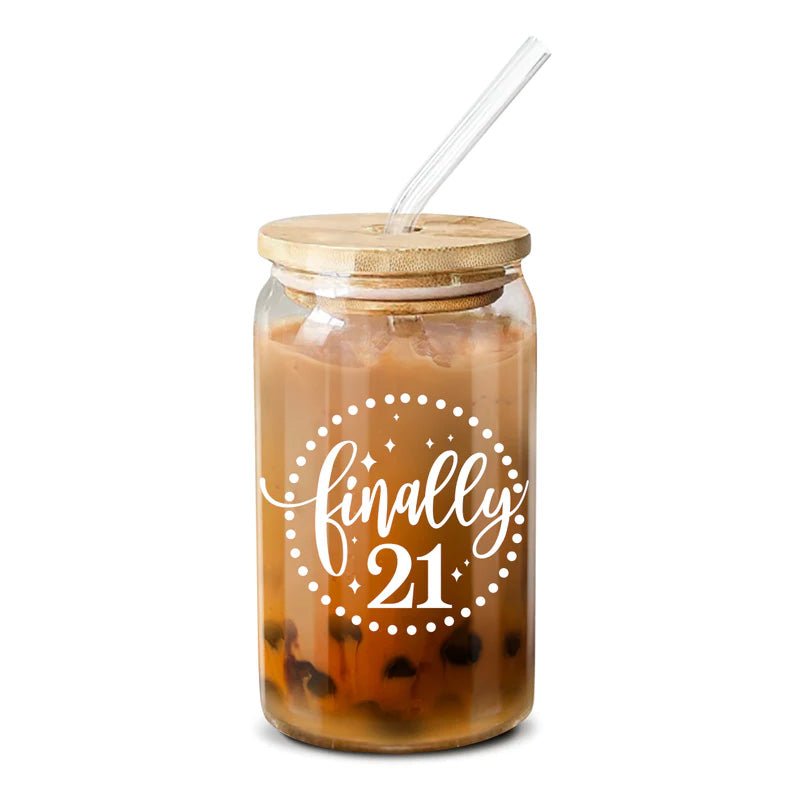 Finally 21 - 16 Oz Coffee Glass