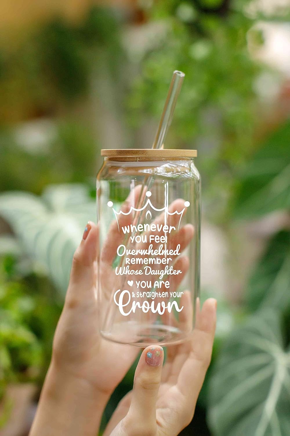 Whenever You Feel Overwhelmed Remember Whose Daughter -  16 Oz Coffee Glass