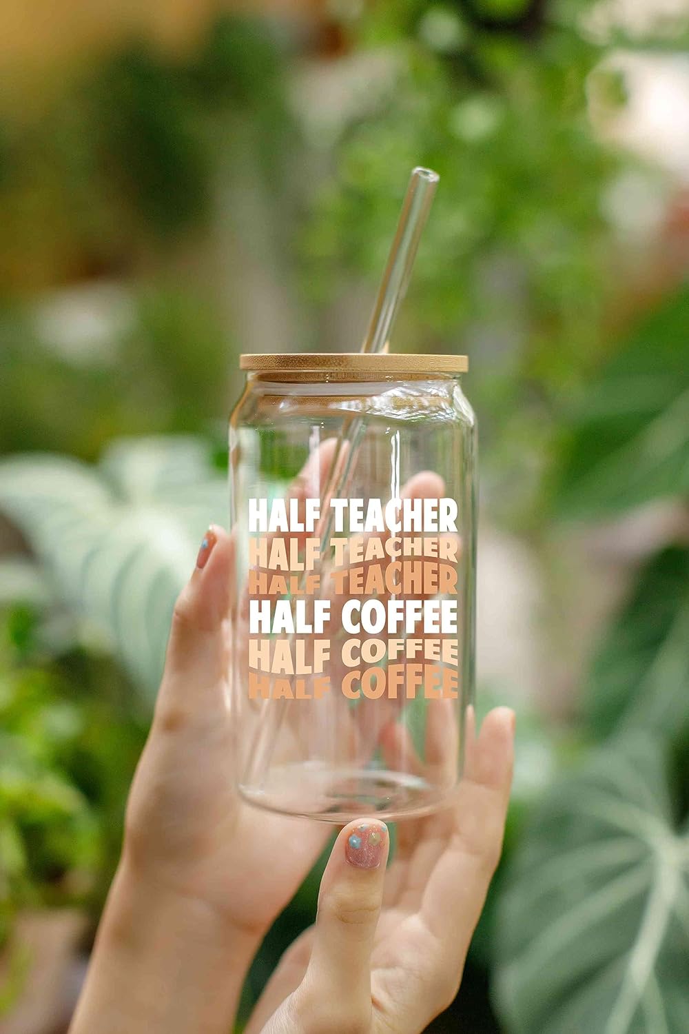 Half Teacher - 16 Oz Coffee Glass