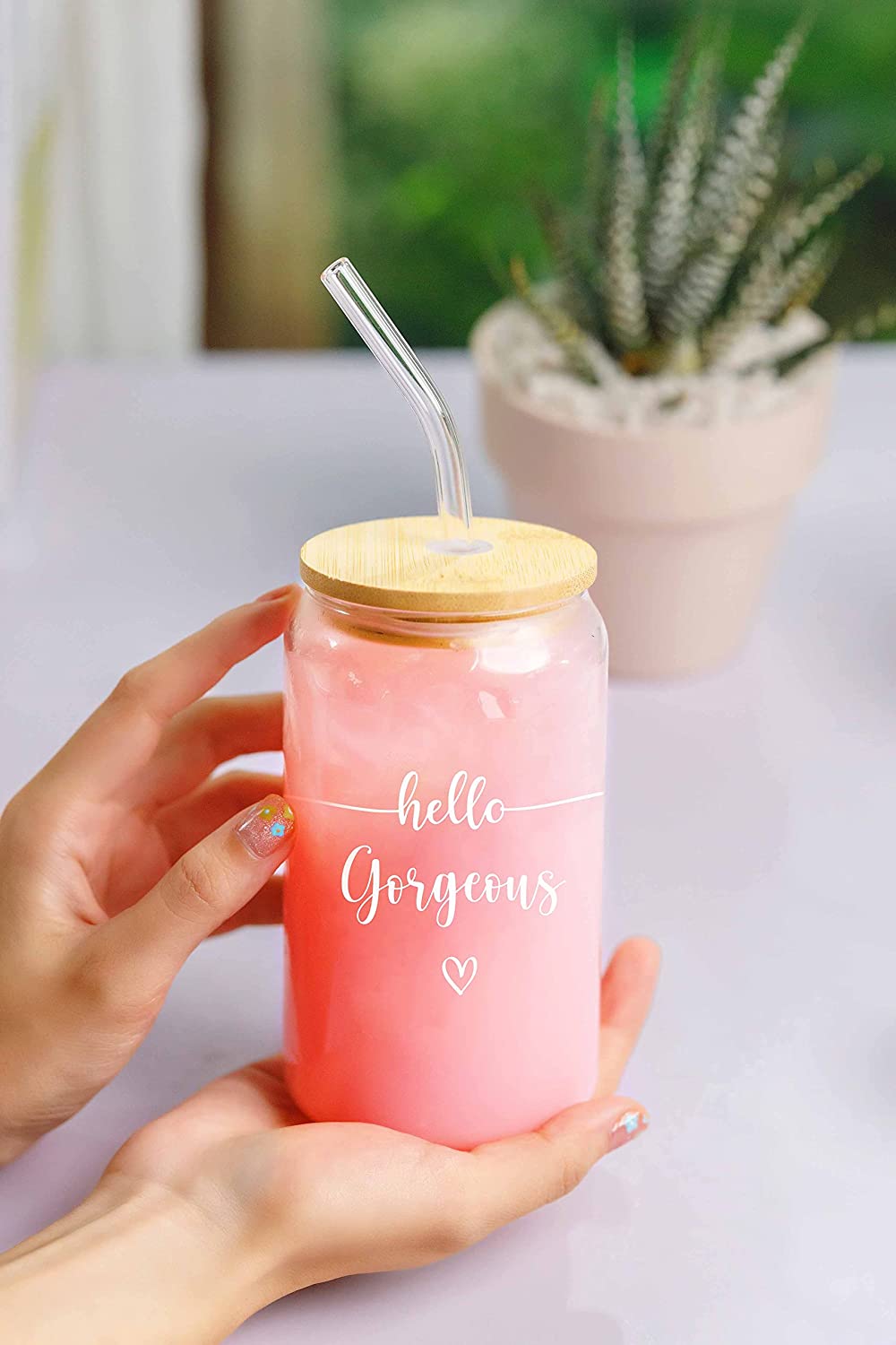 Do What Makes You Happy Iced Coffee Glass – The Pink Edition