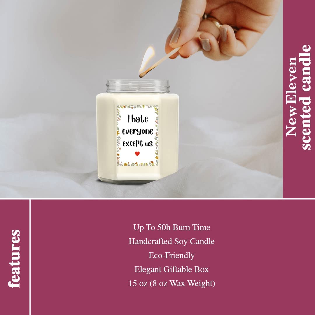 I Hate Everyone Except Us - Lavender Candle 8 Oz - 10 Oz