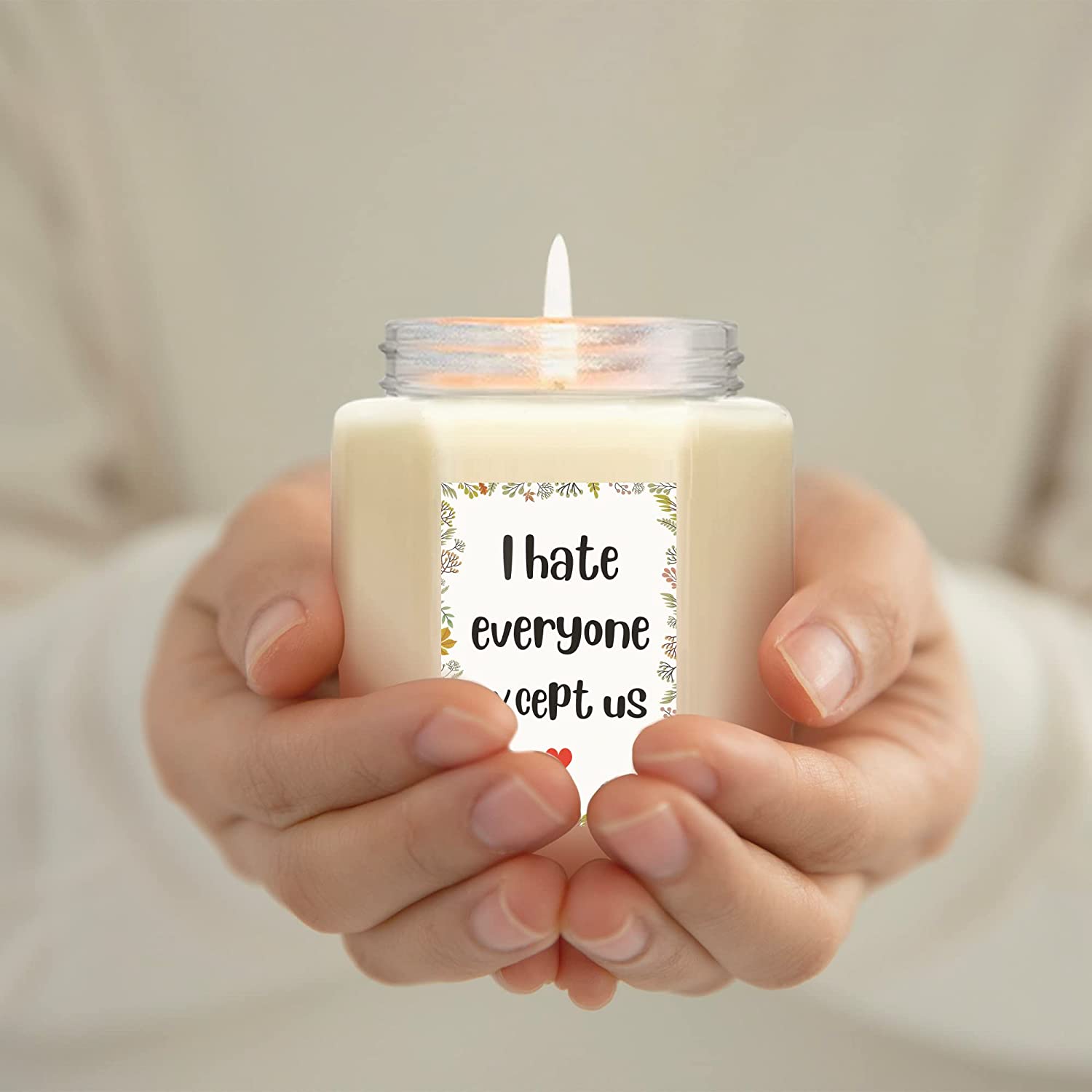 I Hate Everyone Except Us - Lavender Candle 8 Oz - 10 Oz