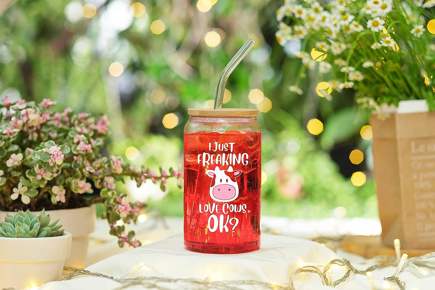 I Just Freaking Love Cows - 16 Oz Coffee Glass