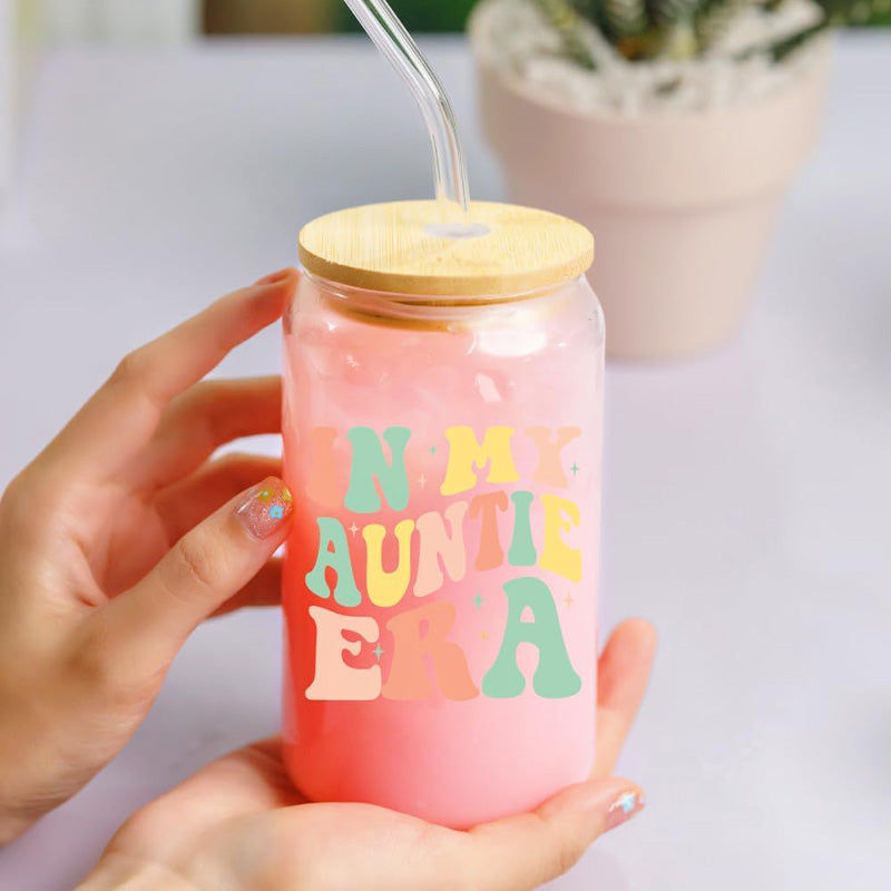 In My Auntie Era + Auntie Nutrition - 16 Oz Coffee Glass