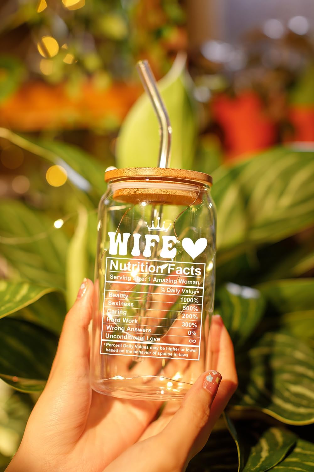 In My Wifey Era + Wife Nutrition Facts - 16 Oz Coffee Glass