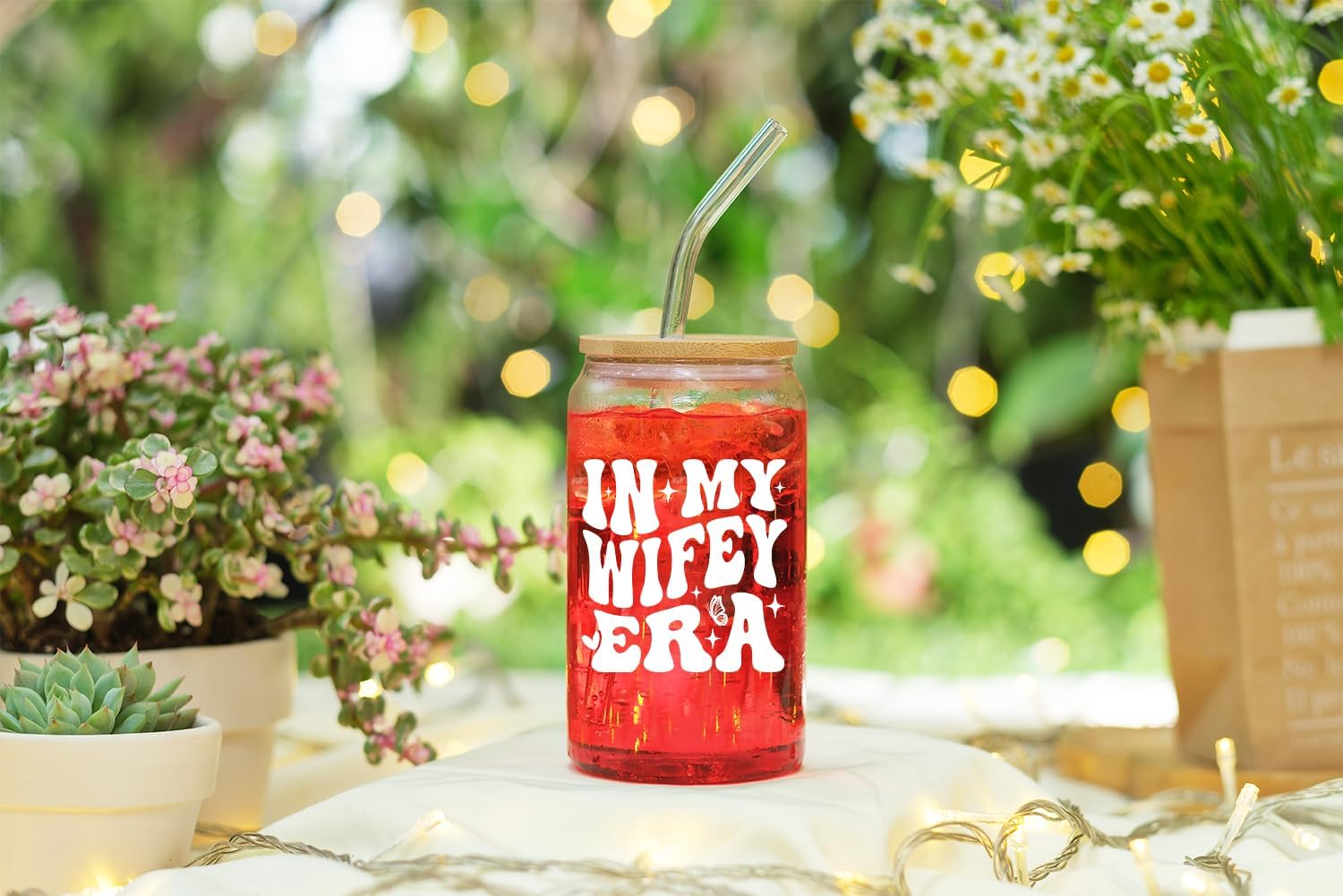 In My Wifey Era + Wife Nutrition Facts - 16 Oz Coffee Glass