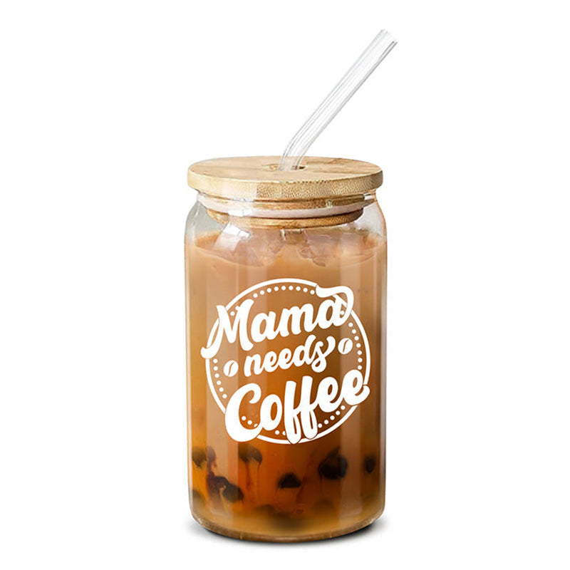 Mama Needs Coffee - 16 Oz Coffee Glass