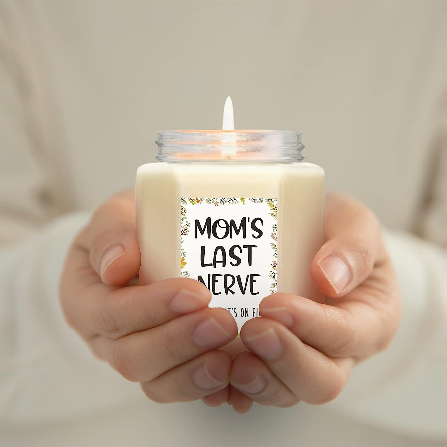 Mom's Last Nerve on Fire Candle My Last Nerve Candle Funny Mothers Day  Gifts Moms Birthday Candle Funny Candles for Mom Custom Gift for Mom 