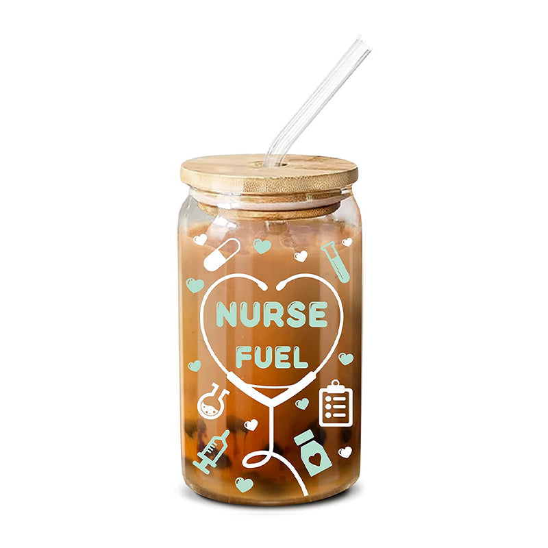 Nurse Fuel - 16 Oz Coffee Glass