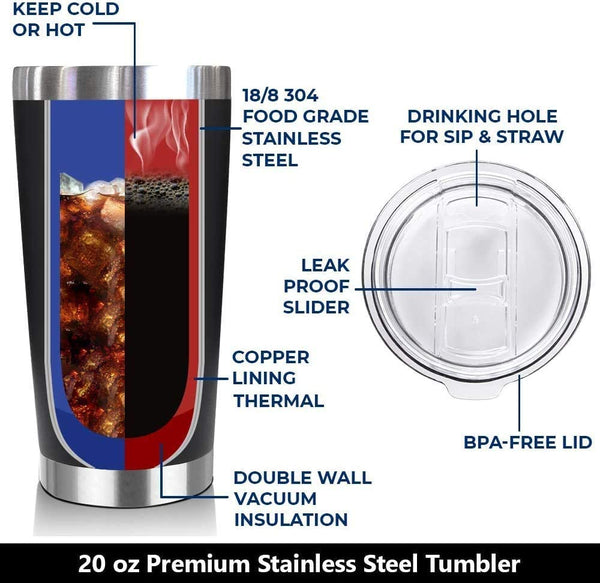 Retirement Weekly Schedule Retired Men 20 oz Tumbler Gif Set — 365FURY