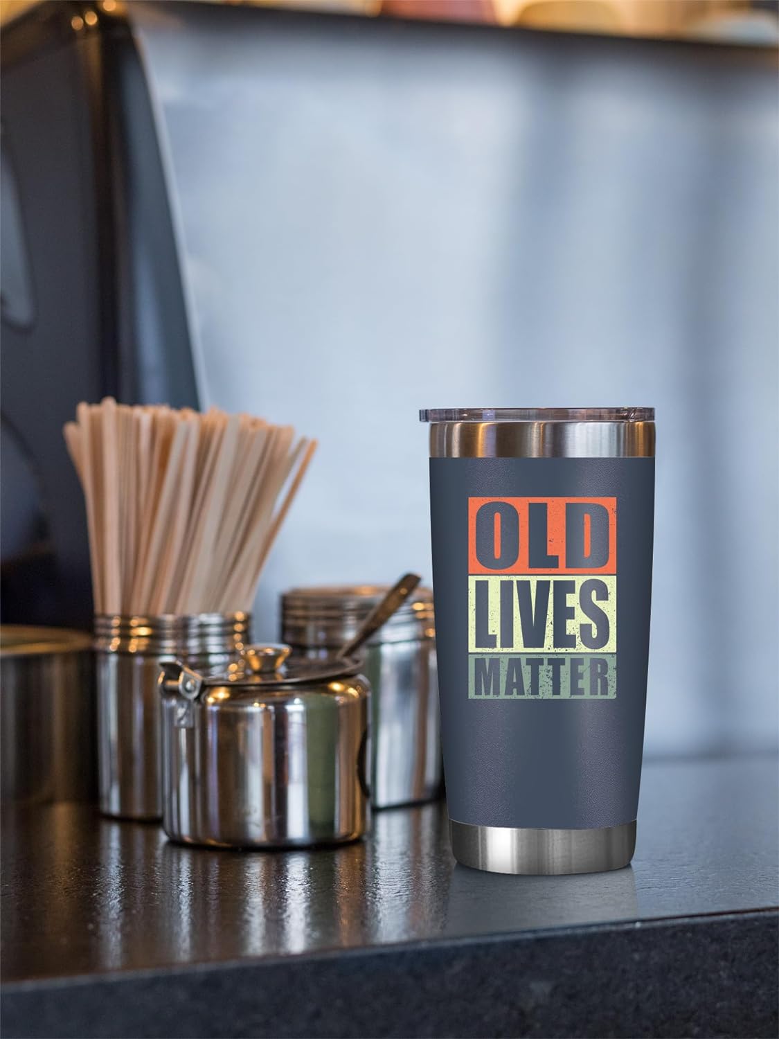 Weird Being The Same Age As Old People + Old Lives Matter - 20 Oz Tumbler