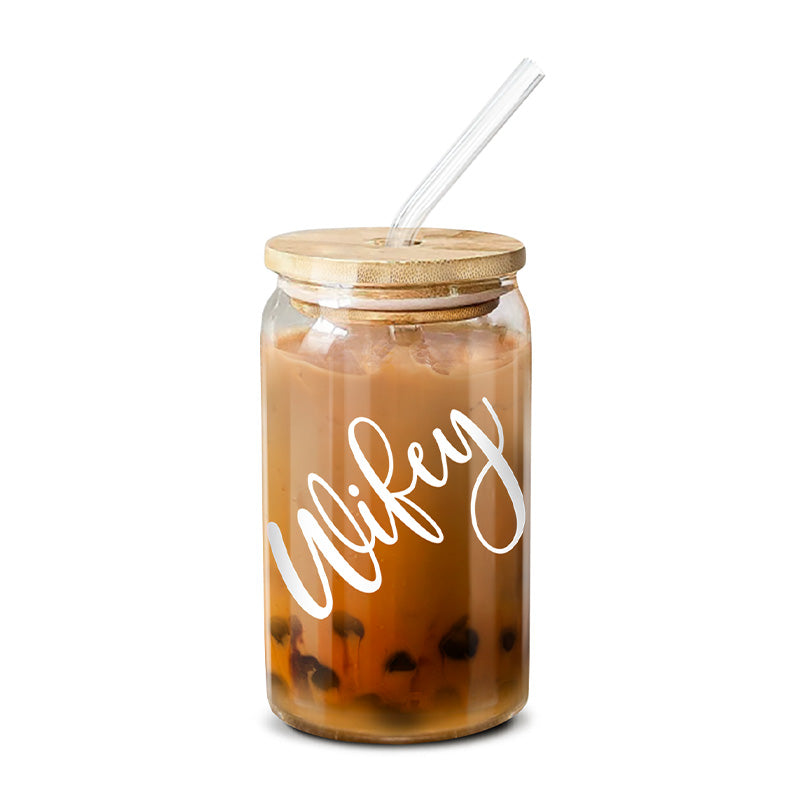 Wifey - 16 Oz Coffee Glass