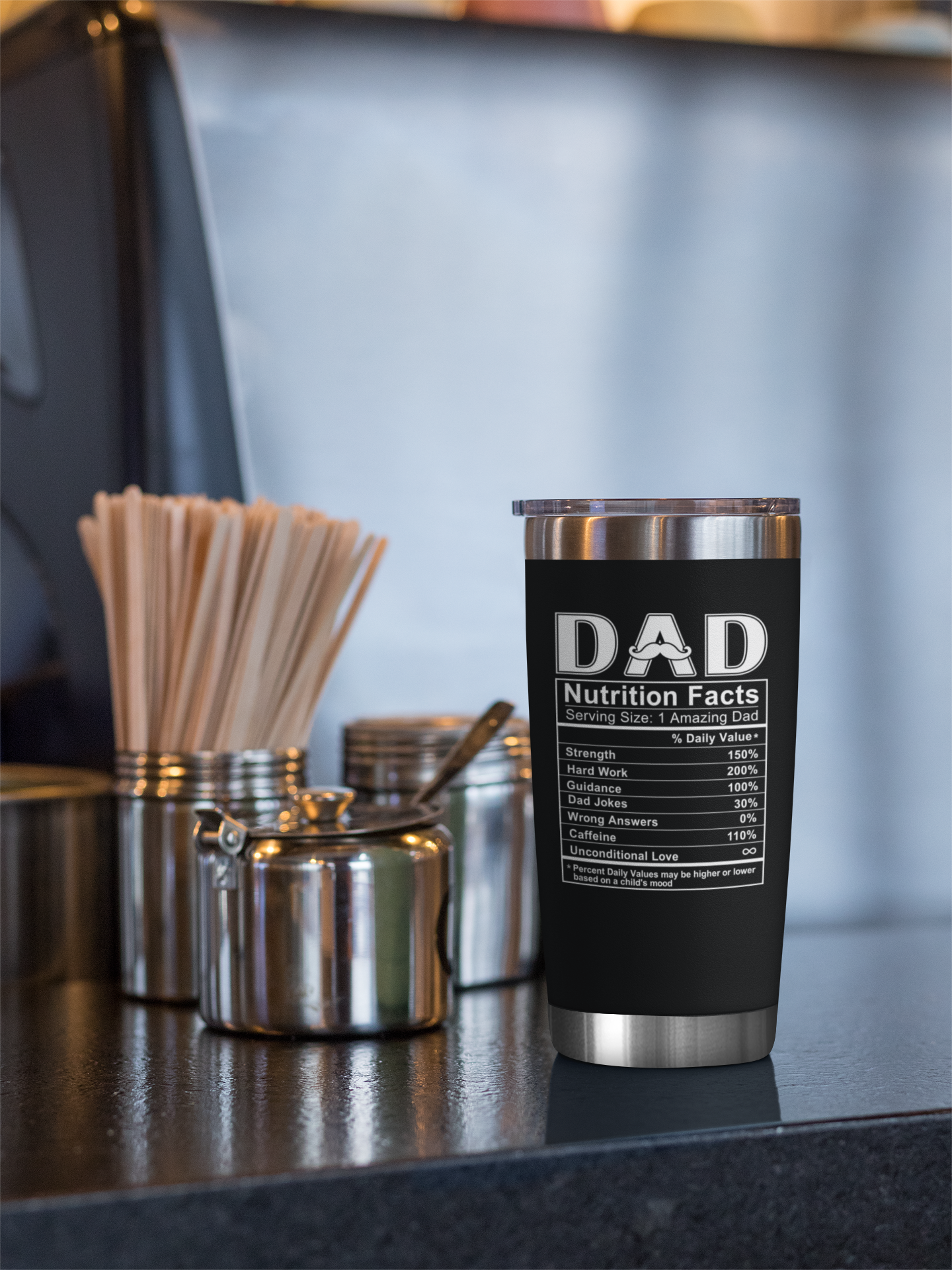 Dad Nutritional Facts Funny Gifts For Dad, Tumbler Ideas For Guys