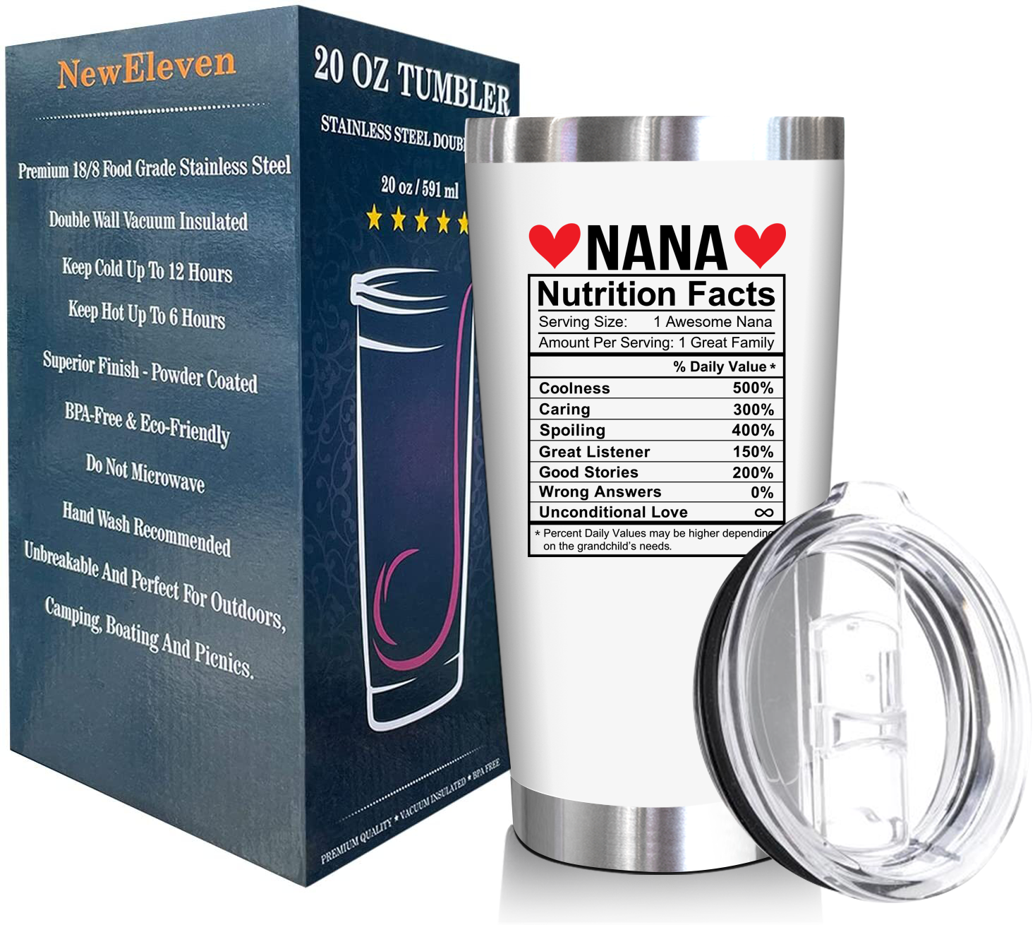 Nana Nutrition - Gifts For Grandmother - 20 Oz Tumbler
